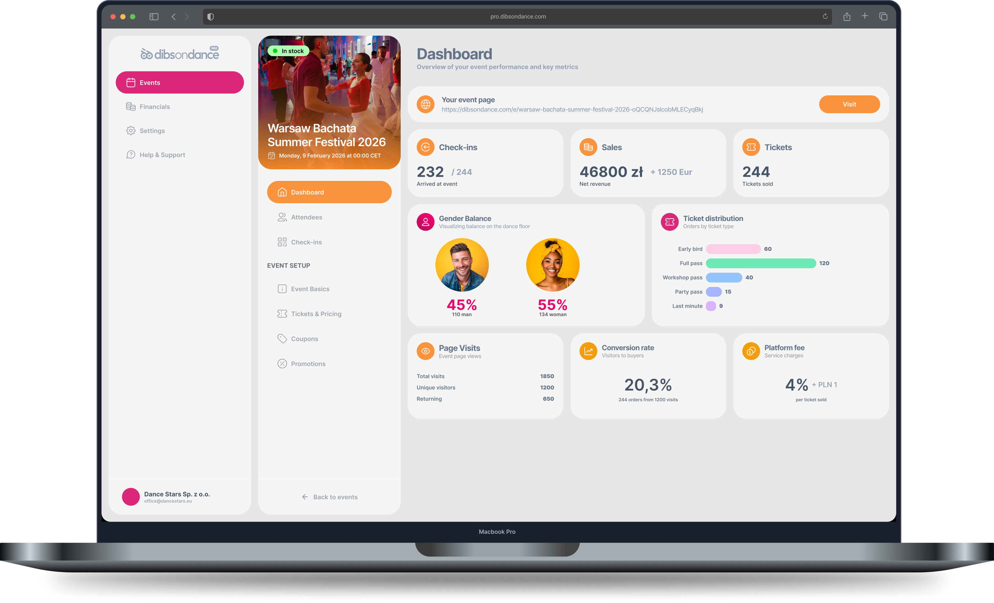DibsOnDance Platform